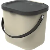Rotho Albula afvalscheiders - GFT afvalbak - 6L - cappuccino