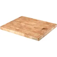 Continenta snijplank, kopshout, keukenplank, serveerplank, rubberhout, 42 x 34 x 2,7 cm, 4005