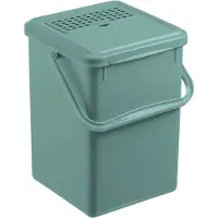 Rotho Bio compostemmer - GFT afvalbak 8L - BPA vrij - incl koolstoffilter - groen.