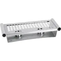 Assheuer & Pott Voedselwarmer 2 vlammen roestvrij staal 34x13x6cm, Warmhoudplaat, Grijs