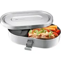 GEFU Lunchbox 'Companion' 2-delig, Lunchpakketten, Zwart, Zilver