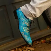 Lureaux Blue Shadow - - Nette Kleurrijke Schoenen Met - Of Zonder - Print - Heren
