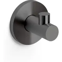 Clou Kaldur enkele haak, gunmetal geborsteld PVD