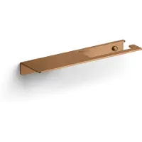 Clou Fold Toiletrolhouder Met Planchet - 28cm - Geborsteld Brons Pvd - Accessoires, Toilet accessoires, Toiletrolhouders - 8717462014644