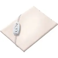 Sanitas SHK 18 Warmtekussen - Heating pad - 40 x 30 cm - 3 Warmtestanden - Elektrisch - Snelle opwarming - Automatische uitschakeling - Katoen - Hoes machinewasbaar - 2 Jaar garantie - Wit