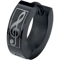 EtNox Oorbel - Music Note - zwart - Maat Standard