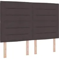 vidaXL Boxspring bed met matras met LED Donkerbruin 160 x 200 cm Stof