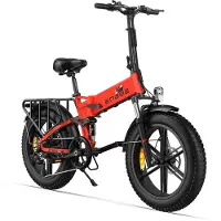 ENGWE Engine X elektrische vouwfiets met uitneembare 48 V 13 Ah accu, 250 W, 20 x 4,0 inch fat tire, 7 versnellingen, all-terrain, actieradius tot 100 km - rood