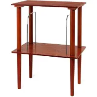 Victrola Wooden Stand with Record Holder Meubilair voor lp-platen Brown