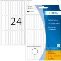 Herma Etiketten 2530 Klevend Wit 6 x 50 mm 32 Vellen à 39 Etiketten