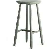 Department Wood H23 Barkruk Grijsgroen - Barkrukken Rubber Hout Grey-green - 13003015
