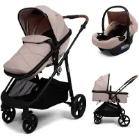 Zesso 3-in-1 Multi Standen Kinderwagen met Autostoel Nelia Beige
