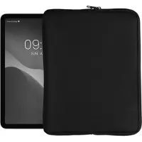 Kwmobile universele tablet hoes geschikt voor 12,4"-12,9" Tablet hoesje - Stoffen cover voor tablets 28,7 x 21,7 cm - Tablet sleeve met rits - In zwart