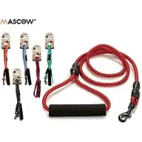 Mascow Hondenriem – Lijn – – Rood/Blauw – 120cm - 2 stuks
