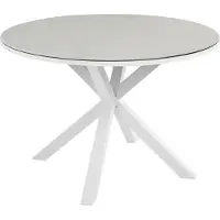Beliani MALETTO - Ronde tafel-Wit-Aluminium