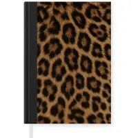 MuchoWow Notitieboek - Schrijfboek - Pantervacht - Realistisch - Bruin - Notitieboekje klein - A5 formaat - Schrijfblok