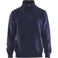 Blakläder Sweatshirt Jersey 1/2 rits 33651048 | Marineblauw | Maat XS - 7330509352229