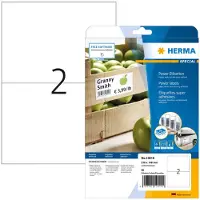 Herma Power etiketten nr. 10910, 210 x 148 mm, zelfklevend, extreem sterk hechtend, papier, wit, 50 st.