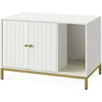 Usorteret Kast voor kattenbak, witgoudkleur / 80 x 50 x 55 cm