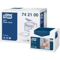 Tork zachte wasdoek, 1 laags, wit 30 x 19 cm ds à 1080 stuks, 8x135 (742100)