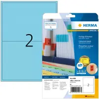 Herma Gekleurde etiketten, A4, 199,6 x 143,5 mm, blauw, verwijderbaar