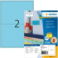 Herma 4568 permanent hechtende etiketten A4 199,6 x 143,5 mm blauw (200 etiketten)