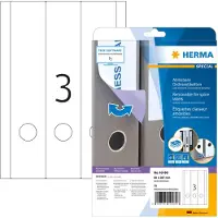 Herma 10180 Verwijderbare ordneretiketten, A4, 59 x 297 mm, wit, ondoorzichtig
