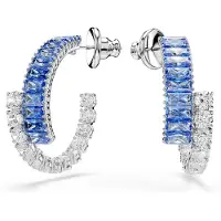 Swarovski Oorbellen 'Matrix' blauw / transparant