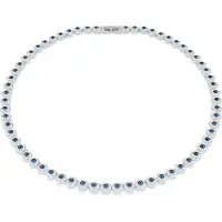 Swarovski Ketting 'Una' azuur / zilver / transparant