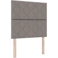 vidaXL Boxspring bed met LED-stripverlichting Taupe 120 x 200 cm Stof