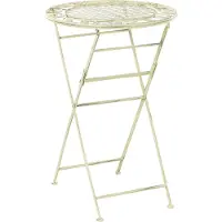 Beliani BIVIO - Tuinbartafel - Lichtgroen - 60 x 60 cm - IJzer