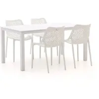 Forza furniture + 10% kassakorting | Forza Ripi/Menzano 160cm dining tuinset 5-delig stapelbaar