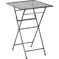 Beliani BORMIO - Tuinbartafel - Zwart - 60 x 60 cm - IJzer