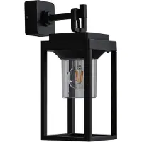 LUCANDE Wandlamp buiten Milanka, dimbaar, zwart, Aluminium, Modern, Wandlamp buiten