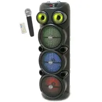 Inovalley Lichtgevende karaoke-luidspreker - INOVALLEY - KA129-XXL - Bluetooth V5.0 - 90 cm - 1000 W - 3 x...