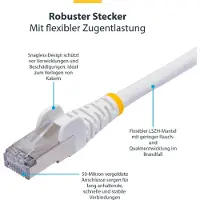 StarTech.com com Cavo Ethernet CAT8 bianco da 10m, RJ45 Snagless, 25G/40G, 2000MHz, 100W PoE++, S/FTP, c (S/FTP, 10 m), Netwerkkabel