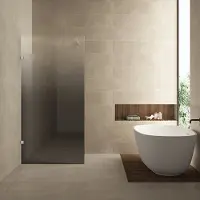 Wiesbaden Glasplaat links less 80x200 cm 8 mm nano spiegelrook- naar helder glas