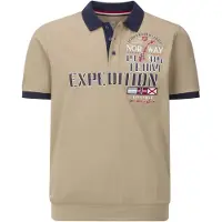 Jan Vanderstorm Shirt 'Erling' beige / rood / zwart / wit