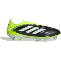 Adidas Copa Pure III Elite Veterloze IJzeren-Nop Voetbalschoenen (SG) Zwart Wit Neongeel