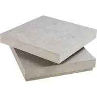 En.casa Salontafel Florenz met draaibaar blad betonkleurig licht 76x76x38 cm []