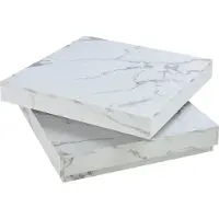 En.casa Salontafel Florenz met draaibaar blad marmerlook wit 76x76x38 cm []