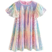 Next Jurk blauw / geel / groen / pink