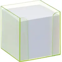 Folia Zettelbox LUXBOX transparent inkl. 800 Notizzettel weiß