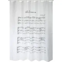 MSV Douchegordijn Vivaldi Grijs 180cm
