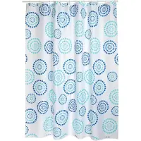 MSV Douchegordijn Dots Blauw 180cm