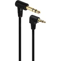 Dolphix 3,5mm Jack - 6,35mm Jack kabel | haaks | stereo | verguld | 1,8 meter