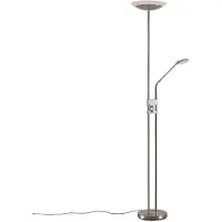 LINDBY Vloerlampe , Jonne, dimbare, Metallic, Woonkamer, Metaal, Modern