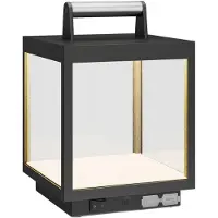 LUCANDE - Cube LED Portable Buiten Taffellamp Graphite