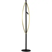 LUCANDE Design vloerlamp Matwei, dimbaar, zwart, Woon-/ Eetkamer, Aluminium, Design, vloerlamp