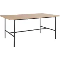 DOMUS Acer - Eettafel 180 cm 8 plaatsen in Zwart Eiken (76 x 180 x 90 cm)